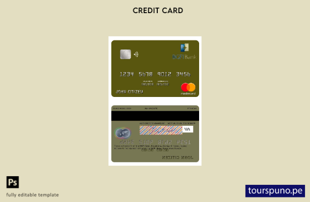 lista para imprimir plantilla de mastercard del BGFI Bank de Guinea Ecuatorial